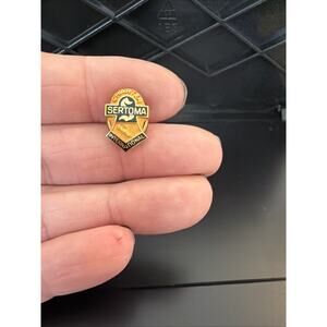 Sertoma International Charter Lapel Pin Gold Tone Screw Back